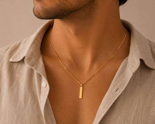 Collar barra vertical para hombre