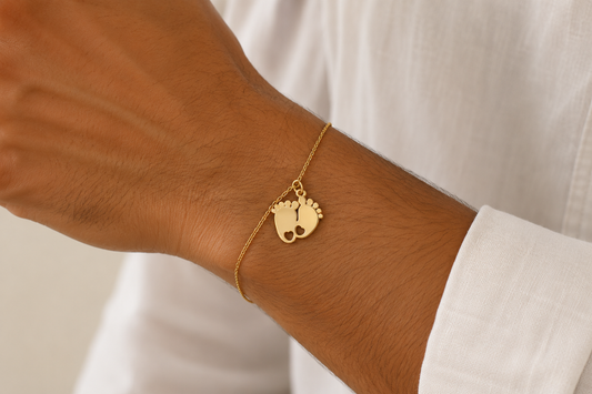 Pulsera huellas de bebé