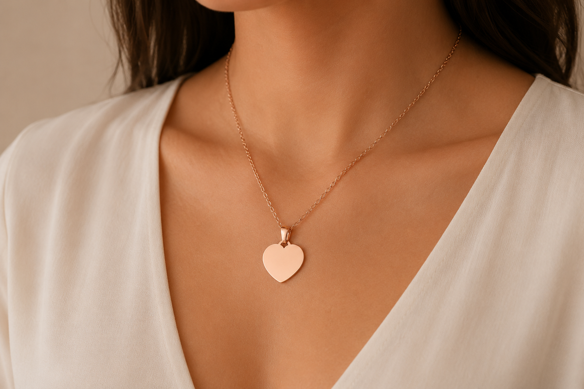 Collar corazón Rose Gold