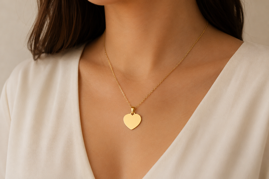 Collar corazón dorado