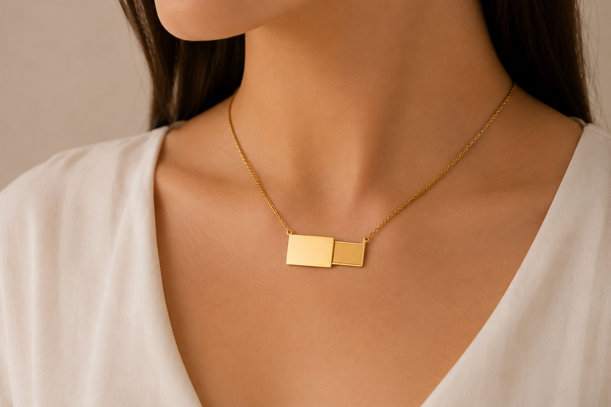 Collar doble placa personalizada