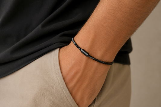 Pulsera huellas bebé hombre