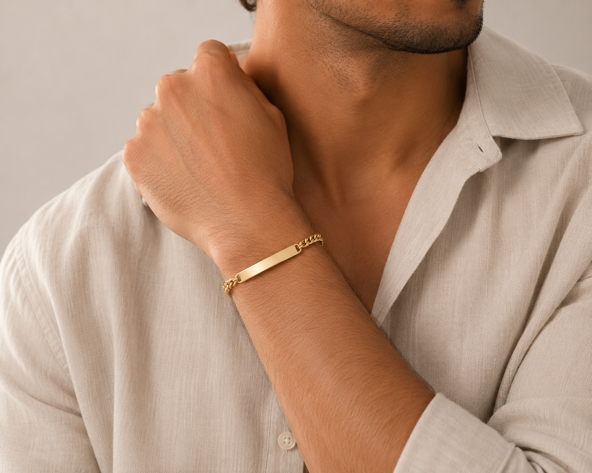 Pulsera cubana ID para hombre